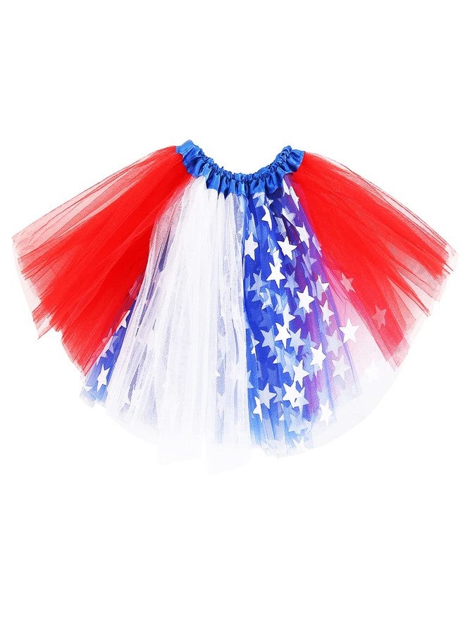 WINROLA 4th of July Girls Tutu Red Blue and White USA Patriotic Costume Independence Day American US Flag Tutu (US, Alpha, Large, Regular, Blue White red 2) - Image 1